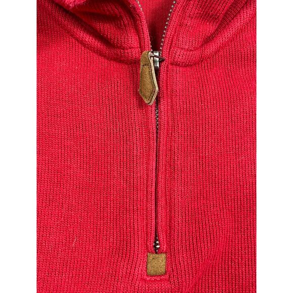 Polo Ralph Lauren Mens Size XL Red 1/4 Zip Pullover Shirt - Picture 6 of 12